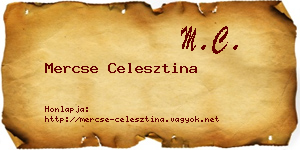 Mercse Celesztina névjegykártya